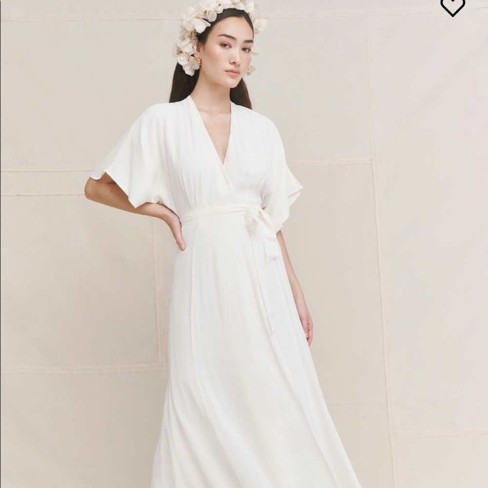 Reformation White Winslow Maxi Gown